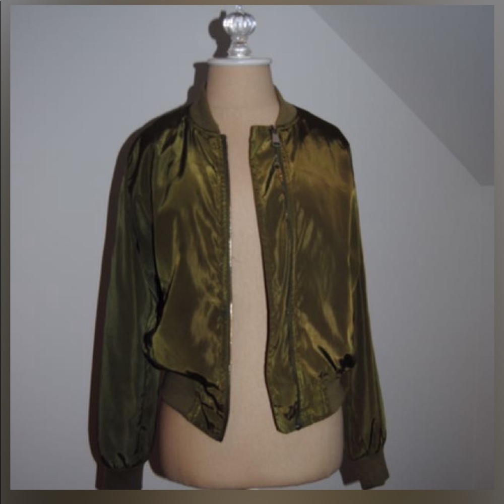 Green bomber jacket
